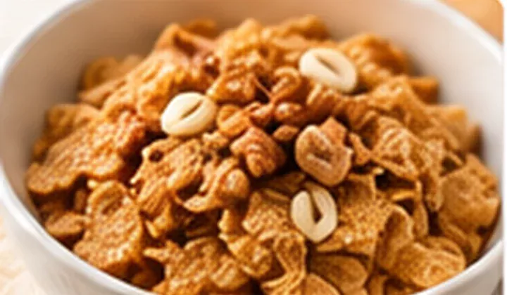 Crunchy cereal clusters with nuts
